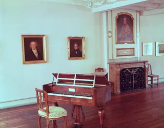 View of a Room with a Grand Piano Belonging to Ludwig van Beethoven (1770-1827)